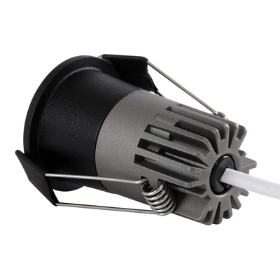 GLOBOSTAR® MICRO-S 60239 Χωνευτό Downlight Σποτ LED 5W 625lm 38° AC 220-240V IP20 Θερμό Λευκό 2700K - Bridgelux COB Chip & TÜV SÜD Driver - Μαύρο Ματ - Μ4 x Π4 x Υ5.9cm / Q3.5cm - 5 Χρόνια Εγγύηση