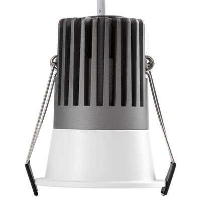 GLOBOSTAR® MICRO-B 60240 Χωνευτό Downlight Σποτ LED 7W 910lm 38° AC 220-240V IP20 Φυσικό Λευκό 4500K - Bridgelux COB Chip & TÜV SÜD Driver - Λευκό & Μαύρο Ματ - Μ6 x Π6 x Υ7.8cm / Q5cm - 5 Χρόνια Εγγύηση