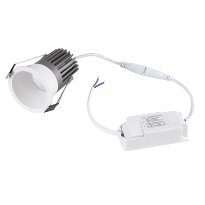 GLOBOSTAR® MICRO-B 60242 Χωνευτό Downlight Σποτ LED 7W 910lm 38° AC 220-240V IP20 Φυσικό Λευκό 4500K - Bridgelux COB Chip & TÜV SÜD Driver - Λευκό Ματ - Μ6 x Π6 x Υ7.8cm / Q5cm - 5 Χρόνια Εγγύηση