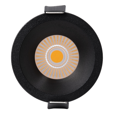 GLOBOSTAR® MICRO-B 60245 Χωνευτό Downlight Σποτ LED 7W 875lm 38° AC 220-240V IP20 Θερμό Λευκό 2700K - Bridgelux COB Chip & TÜV SÜD Driver - Μαύρο Ματ - Μ6 x Π6 x Υ7.8cm / Q5cm - 5 Χρόνια Εγγύηση