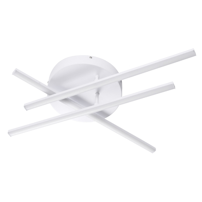 GLOBOSTAR® DRACO 61094 Μοντέρνο Φωτιστικό Οροφής LED 45W 5535lm 120° AC 220-240V IP20 Ρυθμιζόμενο Λευκό CCT με Χειριστήριο από 2700K έως 6000K Dimmable - Lumileds SMD Chip - Λευκό Ματ - Μ50 x Π50 x Υ11cm - 3 Χρόνια Εγγύηση