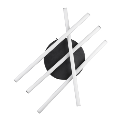 GLOBOSTAR® DRACO 61095 Μοντέρνο Φωτιστικό Οροφής LED 60W 7380lm 120° AC 220-240V IP20 Ρυθμιζόμενο Λευκό CCT με Χειριστήριο από 2700K έως 6000K Dimmable - Lumileds SMD Chip - Μαύρο Ματ - Μ60 x Π60 x Υ11cm - 3 Χρόνια Εγγύηση