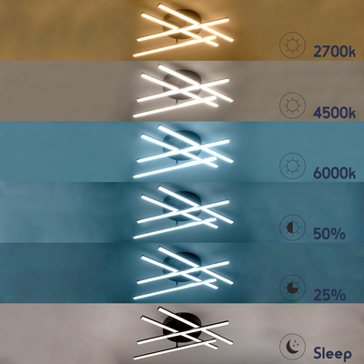 GLOBOSTAR® DRACO 61096 Μοντέρνο Φωτιστικό Οροφής LED 60W 7380lm 120° AC 220-240V IP20 Ρυθμιζόμενο Λευκό CCT με Χειριστήριο από 2700K έως 6000K Dimmable - Lumileds SMD Chip - Λευκό Ματ - Μ60 x Π60 x Υ11cm - 3 Χρόνια Εγγύηση