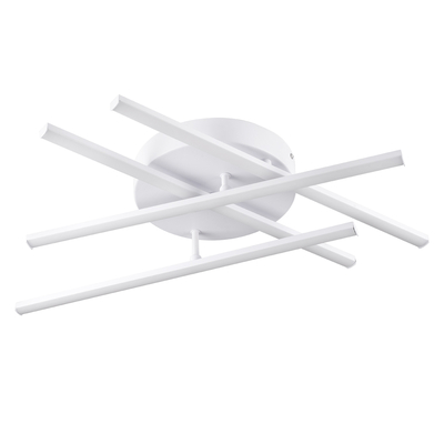 GLOBOSTAR® DRACO 61096 Μοντέρνο Φωτιστικό Οροφής LED 60W 7380lm 120° AC 220-240V IP20 Ρυθμιζόμενο Λευκό CCT με Χειριστήριο από 2700K έως 6000K Dimmable - Lumileds SMD Chip - Λευκό Ματ - Μ60 x Π60 x Υ11cm - 3 Χρόνια Εγγύηση