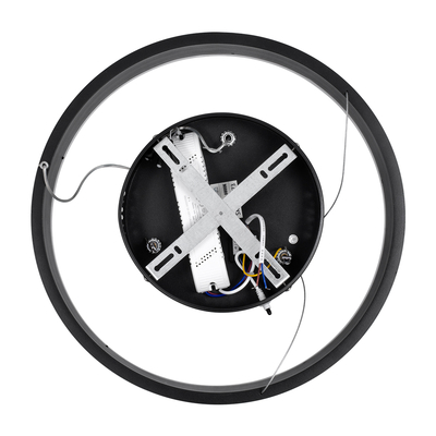 GLOBOSTAR® VENOM 61173 Μοντέρνο Κρεμαστό Φωτιστικό Οροφής LED 30W 3513lm 120° AC 220-240V IP20 Ρυθμιζόμενο Λευκό CCT με Χειριστήριο από 2700K έως 6000K Dimmable - Lumileds SMD Chip - Μαύρο Ματ - Μ40 x Π40 x Υ6.5cm - 3 Χρόνια Εγγύηση