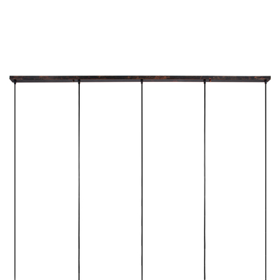 GLOBOSTAR® TRIANGLE 00609 Μοντέρνο Κρεμαστό Φωτιστικό Οροφής με Ντουί 5 x E27 AC 220-240V IP20 - Χάλκινο - Μ170 x Π22 x Y130cm