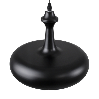 GLOBOSTAR® ROCKFORD 01287-C Μοντέρνο Κρεμαστό Φωτιστικό Οροφής με Ντουί 1 x E27 AC 220-240V IP20 - Μαύρο & Χρυσό - Μ30 x Π30 x Y23cm