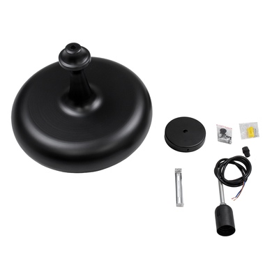 GLOBOSTAR® ROCKFORD 01287-C Μοντέρνο Κρεμαστό Φωτιστικό Οροφής με Ντουί 1 x E27 AC 220-240V IP20 - Μαύρο & Χρυσό - Μ30 x Π30 x Y23cm