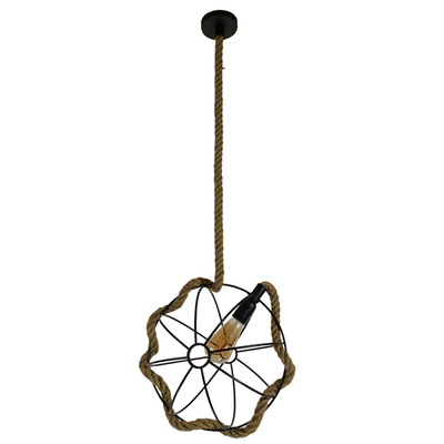 GLOBOSTAR® BRADLEY 10001328 Vintage Κρεμαστό Φωτιστικό Οροφής με Ντουί 1 x E27 AC 220-240V IP20 - Πολύχρωμο - Μ33 x Π33 x Υ33cm