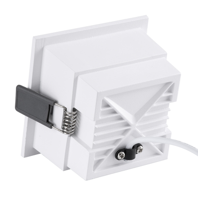 GLOBOSTAR® PLUTO-M 60271 Χωνευτό Downlight Σποτ με Honeycomb Anti Glare Reflector LED 10W 1250lm 38° AC 220-240V IP20 Θερμό Λευκό 2700K - Bridgelux COB Chip & TÜV SÜD Driver - Λευκό & Μαύρο Ματ - Μ8.4 x Π8.4 x Υ5.9cm / Q7.5 x 7.5cm - 5 Χρόνια Εγγύηση