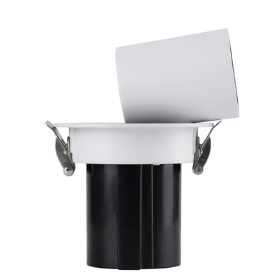 GLOBOSTAR® VIRGO-S 60302 Χωνευτό Κινούμενο Downlight Σποτ LED 7W 910lm 36° AC 220-240V IP20 Φυσικό Λευκό 4500K - Bridgelux COB Chip & TÜV SÜD Driver - Λευκό & Μαύρο Ματ - Μ9 x Π9 x Υ9cm / Q7.8cm - 5 Χρόνια Εγγύηση