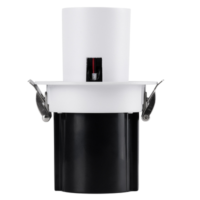 GLOBOSTAR® VIRGO-S 60303 Χωνευτό Κινούμενο Downlight Σποτ LED 7W 875lm 36° AC 220-240V IP20 Θερμό Λευκό 2700K - Bridgelux COB Chip & TÜV SÜD Driver - Λευκό & Μαύρο Ματ - Μ9 x Π9 x Υ9cm / Q7.8cm - 5 Χρόνια Εγγύηση