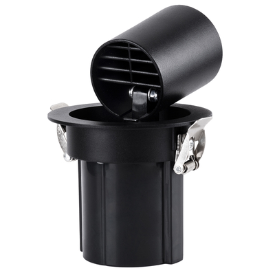 GLOBOSTAR® VIRGO-S 60305 Χωνευτό Κινούμενο Downlight Σποτ LED 7W 875lm 36° AC 220-240V IP20 Θερμό Λευκό 2700K - Bridgelux COB Chip & TÜV SÜD Driver - Μαύρο Ματ - Μ9 x Π9 x Υ9cm / Q7.8cm - 5 Χρόνια Εγγύηση