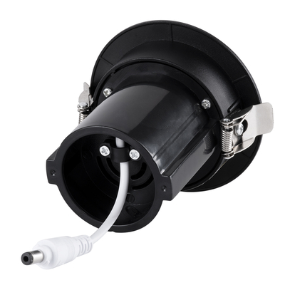 GLOBOSTAR® VIRGO-S 60305 Χωνευτό Κινούμενο Downlight Σποτ LED 7W 875lm 36° AC 220-240V IP20 Θερμό Λευκό 2700K - Bridgelux COB Chip & TÜV SÜD Driver - Μαύρο Ματ - Μ9 x Π9 x Υ9cm / Q7.8cm - 5 Χρόνια Εγγύηση