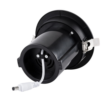 GLOBOSTAR® VIRGO-M 60309 Χωνευτό Κινούμενο Downlight Σποτ LED 12W 1500lm 36° AC 220-240V IP20 Θερμό Λευκό 2700K - Bridgelux COB Chip & TÜV SÜD Driver - Μαύρο Ματ - Μ11 x Π11 x Υ11.5cm / Q9.5cm - 5 Χρόνια Εγγύηση