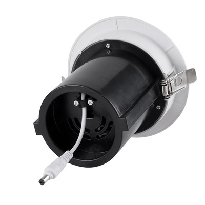 GLOBOSTAR® VIRGO-B 60310 Χωνευτό Κινούμενο Downlight Σποτ LED 20W 2600lm 36° AC 220-240V IP20 Φυσικό Λευκό 4500K - Bridgelux COB Chip & TÜV SÜD Driver - Λευκό & Μαύρο Ματ - Μ13.5 x Π13.5 x Υ14cm / Q11.5cm - 5 Χρόνια Εγγύηση