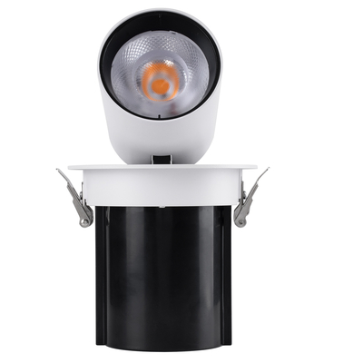 GLOBOSTAR® VIRGO-B 60311 Χωνευτό Κινούμενο Downlight Σποτ LED 20W 2500lm 36° AC 220-240V IP20 Θερμό Λευκό 2700K - Bridgelux COB Chip & TÜV SÜD Driver - Λευκό & Μαύρο Ματ - Μ13.5 x Π13.5 x Υ14cm / Q11.5cm - 5 Χρόνια Εγγύηση