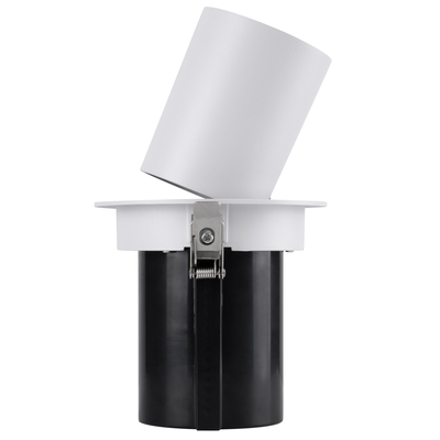 GLOBOSTAR® VIRGO-B 60311 Χωνευτό Κινούμενο Downlight Σποτ LED 20W 2500lm 36° AC 220-240V IP20 Θερμό Λευκό 2700K - Bridgelux COB Chip & TÜV SÜD Driver - Λευκό & Μαύρο Ματ - Μ13.5 x Π13.5 x Υ14cm / Q11.5cm - 5 Χρόνια Εγγύηση