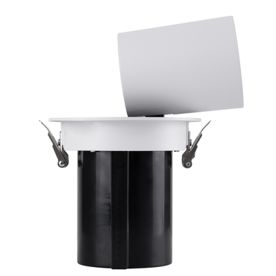 GLOBOSTAR® VIRGO-B 60311 Χωνευτό Κινούμενο Downlight Σποτ LED 20W 2500lm 36° AC 220-240V IP20 Θερμό Λευκό 2700K - Bridgelux COB Chip & TÜV SÜD Driver - Λευκό & Μαύρο Ματ - Μ13.5 x Π13.5 x Υ14cm / Q11.5cm - 5 Χρόνια Εγγύηση