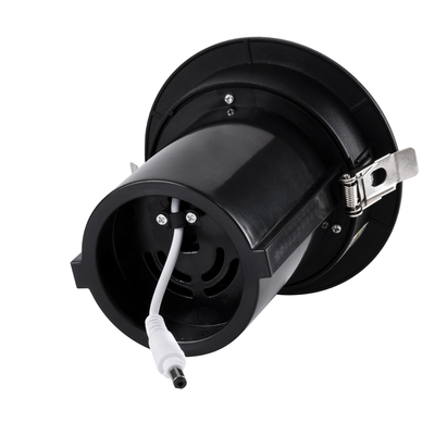 GLOBOSTAR® VIRGO-B 60312 Χωνευτό Κινούμενο Downlight Σποτ LED 20W 2600lm 36° AC 220-240V IP20 Φυσικό Λευκό 4500K - Bridgelux COB Chip & TÜV SÜD Driver - Μαύρο Ματ - Μ13.5 x Π13.5 x Υ14cm / Q11.5cm - 5 Χρόνια Εγγύηση