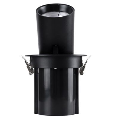 GLOBOSTAR® VIRGO-B 60313 Χωνευτό Κινούμενο Downlight Σποτ LED 20W 2500lm 36° AC 220-240V IP20 Θερμό Λευκό 2700K - Bridgelux COB Chip & TÜV SÜD Driver - Μαύρο Ματ - Μ13.5 x Π13.5 x Υ14cm / Q11.5cm - 5 Χρόνια Εγγύηση