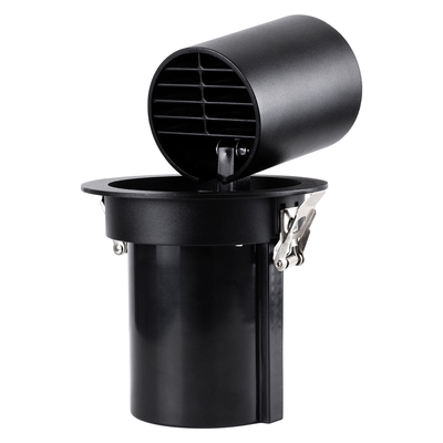 GLOBOSTAR® VIRGO-B 60313 Χωνευτό Κινούμενο Downlight Σποτ LED 20W 2500lm 36° AC 220-240V IP20 Θερμό Λευκό 2700K - Bridgelux COB Chip & TÜV SÜD Driver - Μαύρο Ματ - Μ13.5 x Π13.5 x Υ14cm / Q11.5cm - 5 Χρόνια Εγγύηση