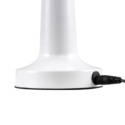 GloboStar® BELLA 76502 Επαναφορτιζόμενο Επιτραπέζιο Φωτιστικό Πορτατίφ LED 1.5W 105lm 120° DC 5V IP44 Θερμό Λευκό 2700K Dimmable Λευκό Αλουμίνιο - Μ9 x Π9 x Υ21cm - 2 Xρόνια Εγγύηση