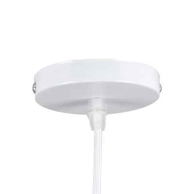 GLOBOSTAR® MAVERICK 00944 Μοντέρνο Κρεμαστό Φωτιστικό Οροφής με Ντουί 1 x E27 AC 220-240V IP20 - Λευκό - Μ15 x Π15 x Υ33cm