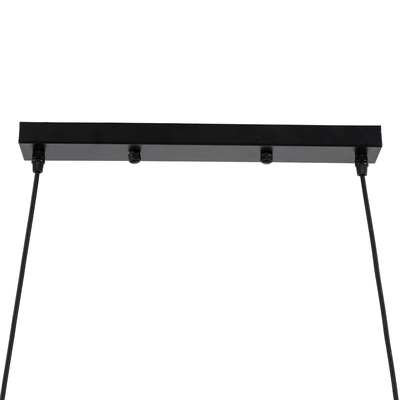 GLOBOSTAR® VERONA 00588 Μοντέρνο Κρεμαστό Φωτιστικό Οροφής με Ντουί 9 x E27 AC 220-240V IP20 - Μαύρο & Χρυσό - Μ140 x Π28 x Υ20cm