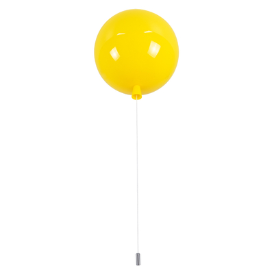 GLOBOSTAR® BALLOON 00651 Παιδικό Φωτιστικό Οροφής με Ντουί 1 x E27 AC 220-240V IP20 - Κίτρινο - Μ30 x Π30 x Υ33cm