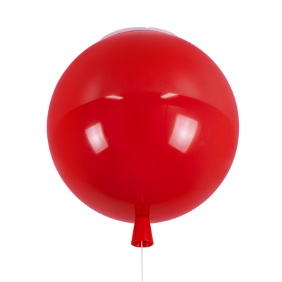 GLOBOSTAR® BALLOON 00652 Παιδικό Φωτιστικό Οροφής με Ντουί 1 x E27 AC 220-240V IP20 - Κόκκινο - Μ30 x Π30 x Υ33cm