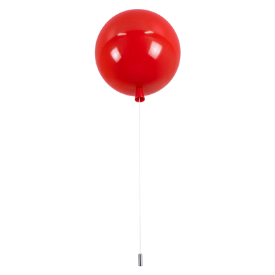 GLOBOSTAR® BALLOON 00652 Παιδικό Φωτιστικό Οροφής με Ντουί 1 x E27 AC 220-240V IP20 - Κόκκινο - Μ30 x Π30 x Υ33cm