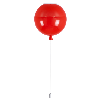 GLOBOSTAR® BALLOON 00652 Παιδικό Φωτιστικό Οροφής με Ντουί 1 x E27 AC 220-240V IP20 - Κόκκινο - Μ30 x Π30 x Υ33cm