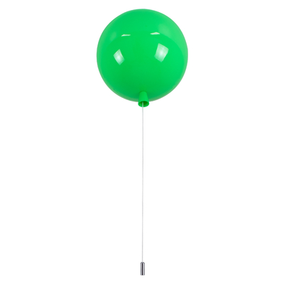 GLOBOSTAR® BALLOON 00653 Παιδικό Φωτιστικό Οροφής με Ντουί 1 x E27 AC 220-240V IP20 - Πράσινο - Μ30 x Π30 x Υ33cm