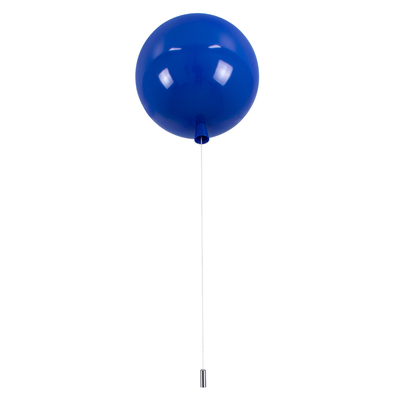 GLOBOSTAR® BALLOON 00654 Παιδικό Φωτιστικό Οροφής με Ντουί 1 x E27 AC 220-240V IP20 - Μπλε - Μ30 x Π30 x Υ33cm