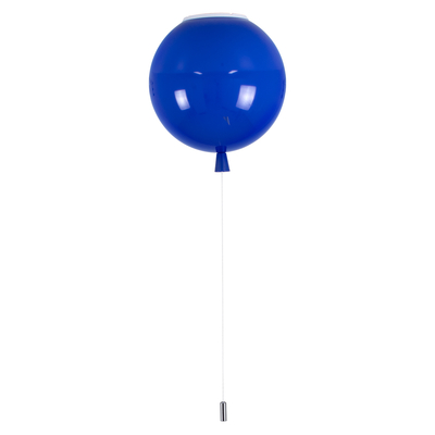 GLOBOSTAR® BALLOON 00654 Παιδικό Φωτιστικό Οροφής με Ντουί 1 x E27 AC 220-240V IP20 - Μπλε - Μ30 x Π30 x Υ33cm
