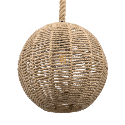 GLOBOSTAR® MANDALA 00731 Boho Κρεμαστό Φωτιστικό Οροφής με Ντουί 1 x E27 AC 220-240V IP20 - Μπεζ - Μ30 x Π30 x Y30cm