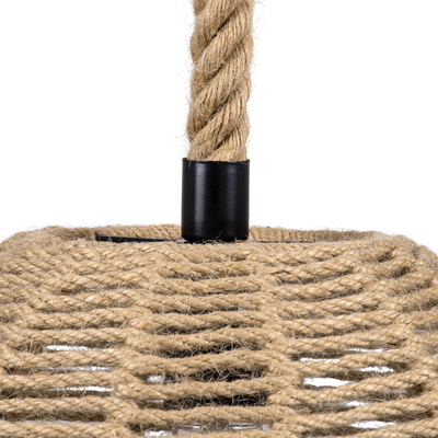 GLOBOSTAR® MANDALA 00731 Boho Κρεμαστό Φωτιστικό Οροφής με Ντουί 1 x E27 AC 220-240V IP20 - Μπεζ - Μ30 x Π30 x Y30cm