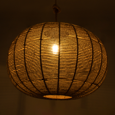 GLOBOSTAR® MANDALA 00732 Boho Κρεμαστό Φωτιστικό Οροφής με Ντουί 1 x E27 AC 220-240V IP20 - Μπεζ - Μ80 x Π80 x Υ60cm