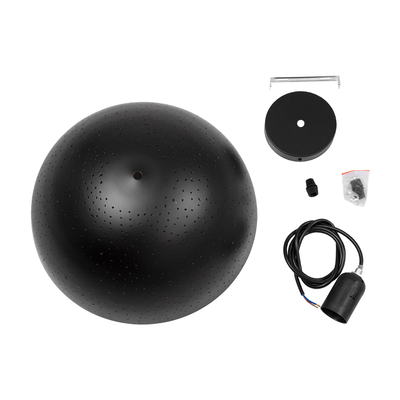 GLOBOSTAR® SOLANA 01301 Μοντέρνο Κρεμαστό Φωτιστικό Οροφής με Ντουί 1 x E27 AC 220-240V IP20 - Μαύρο & Χρυσό - Μ30 x Π30 x Υ15cm