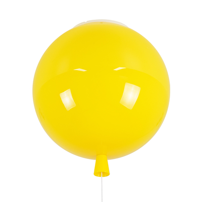 GLOBOSTAR® BALLOON 00651 Παιδικό Φωτιστικό Οροφής με Ντουί 1 x E27 AC 220-240V IP20 - Κίτρινο - Μ30 x Π30 x Υ33cm