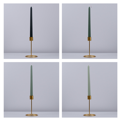 GloboStar® SPRING-FOREST 35210 ΣΕΤ 4 Αρωματικά Κεριά Κηροπηγίου Παραφίνης με Άρωμα Φρεσκάδα Βουνού Πολύχρωμα Μ2 x Π2 x Υ25cm