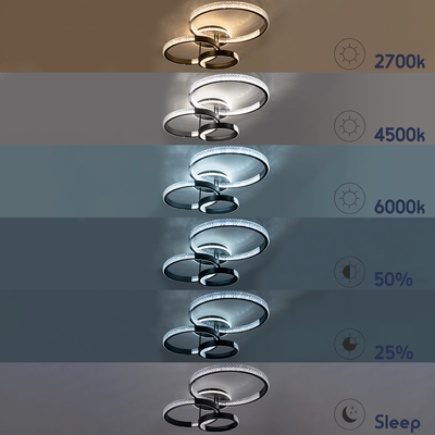 GLOBOSTAR® DIAMOND 61115 Μοντέρνο Φωτιστικό Οροφής LED 100W 12123lm 360° AC 220-240V IP20 Ρυθμιζόμενο Λευκό CCT με Χειριστήριο από 2700K έως 6000K Dimmable - Lumileds SMD Chip - Λευκό Ματ - Μ80 x Π50 x Υ20cm - 3 Χρόνια Εγγύηση