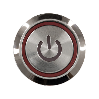 GLOBOSTAR® BUTTON 70771 Φωτιζόμενος Χωνευτός Διακόπτης On/Off LED AC 220-240V 1 x 3A 690W Max Αδιάβροχο IP65 Κόκκινο - Μ1.8 x Π1.8 x Υ2cm