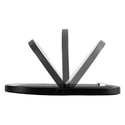 GloboStar® ECLIPSE 76558 Επιτραπέζιο Φωτιστικό Πορτατίφ LED 1.5W 1200lm 180° AC 220-240V IP20 Φυσικό Λευκό 4500K Dimmable Μαύρο Πλαστικό - Μ17 x Π13 x Υ10cm - 2 Xρόνια Εγγύηση