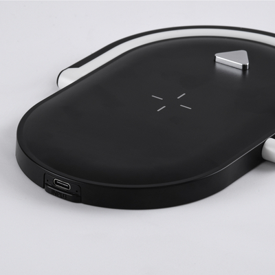 GloboStar® ECLIPSE 76558 Επιτραπέζιο Φωτιστικό Πορτατίφ LED 1.5W 1200lm 180° AC 220-240V IP20 Φυσικό Λευκό 4500K Dimmable Μαύρο Πλαστικό - Μ17 x Π13 x Υ10cm - 2 Xρόνια Εγγύηση