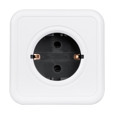 GLOBOSTAR® POWERCUBE 79627 Πολύπριζο 5 Θέσεων με 5 x EU Schuko Πρίζες Ασφαλείας Childproof AC 220-240V 3680W/16A Max Load IP20 - Λευκό & Γκρι - Μ7.5 x Π11.5 x Υ7.5cm