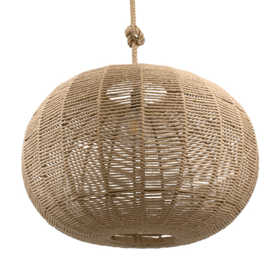 GLOBOSTAR® MANDALA 00732 Boho Κρεμαστό Φωτιστικό Οροφής με Ντουί 1 x E27 AC 220-240V IP20 - Μπεζ - Μ80 x Π80 x Υ60cm