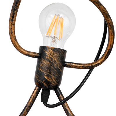 GLOBOSTAR® FIGURE 10001653 Παιδικό Κρεμαστό Φωτιστικό Οροφής με Ντουί 1 x E27 AC 220-240V IP20 - Χάλκινο - Μ20 x Π20 x Υ40cm