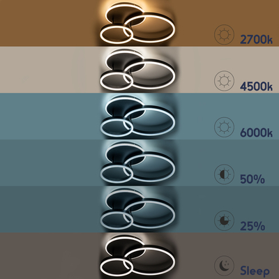 GLOBOSTAR® VENOM 61122 Μοντέρνο Φωτιστικό Οροφής LED 67W 8107lm 360° AC 220-240V IP20 Ρυθμιζόμενο Λευκό CCT με Χειριστήριο από 2700K έως 6000K Dimmable - Lumileds SMD Chip - Χρυσό Βούρτσας - Μ60 x Π40 x Υ12.5cm - 3 Χρόνια Εγγύηση